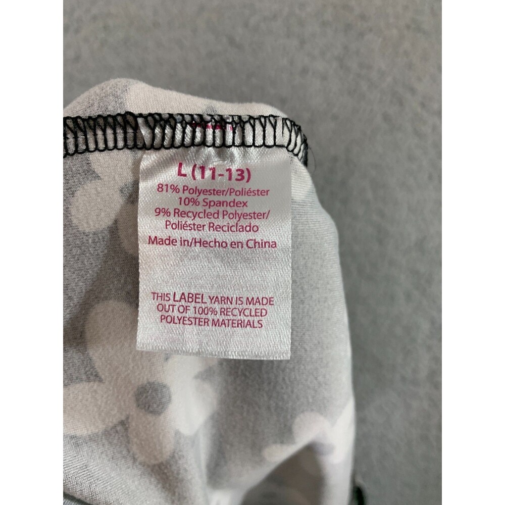 NoBo No Boundaries Large (L) Daisy Floral Flare Bottom Leggings Black White - Picture 6 of 7